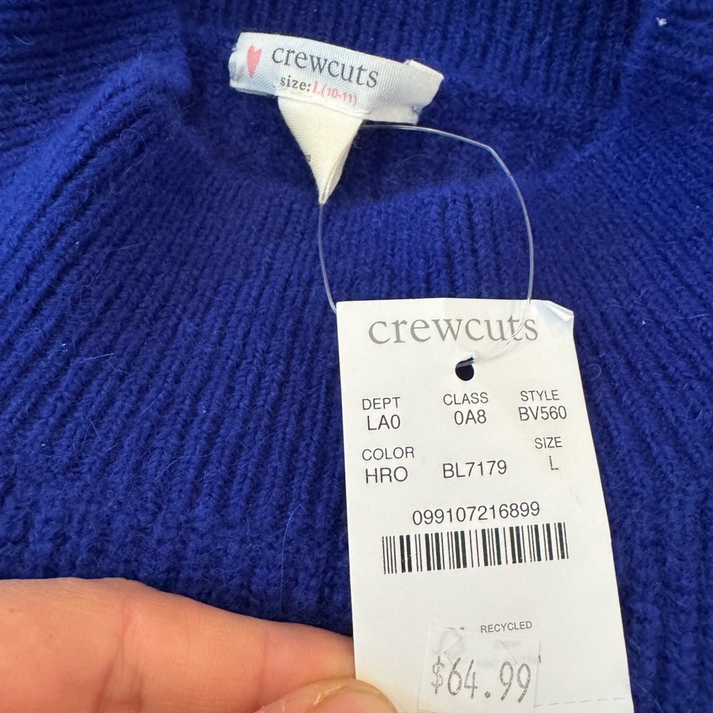 🌼royal blue cashmere blend sweater NWT - Picture 2 of 4